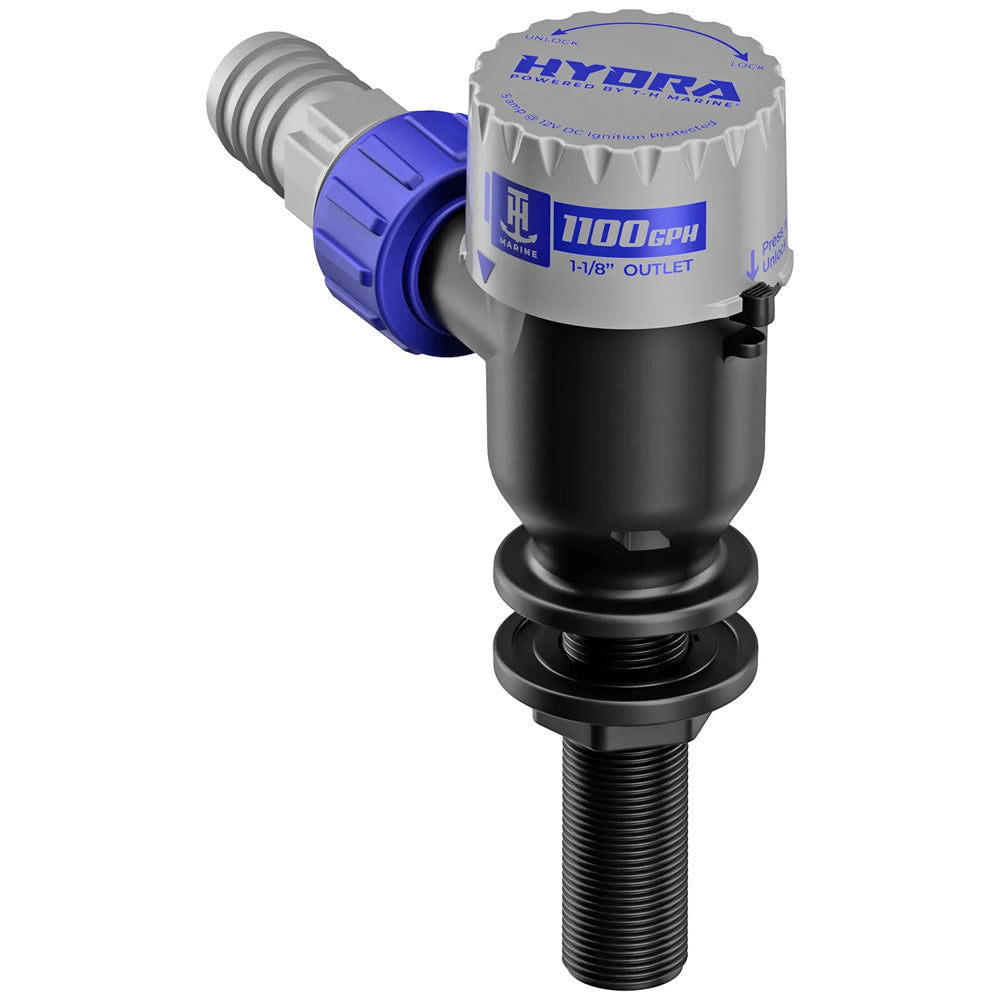 TH Marine HYDRA Livewell Pump  1100 GPH  12V  Long Nozzle PMPLWL11DP Main image