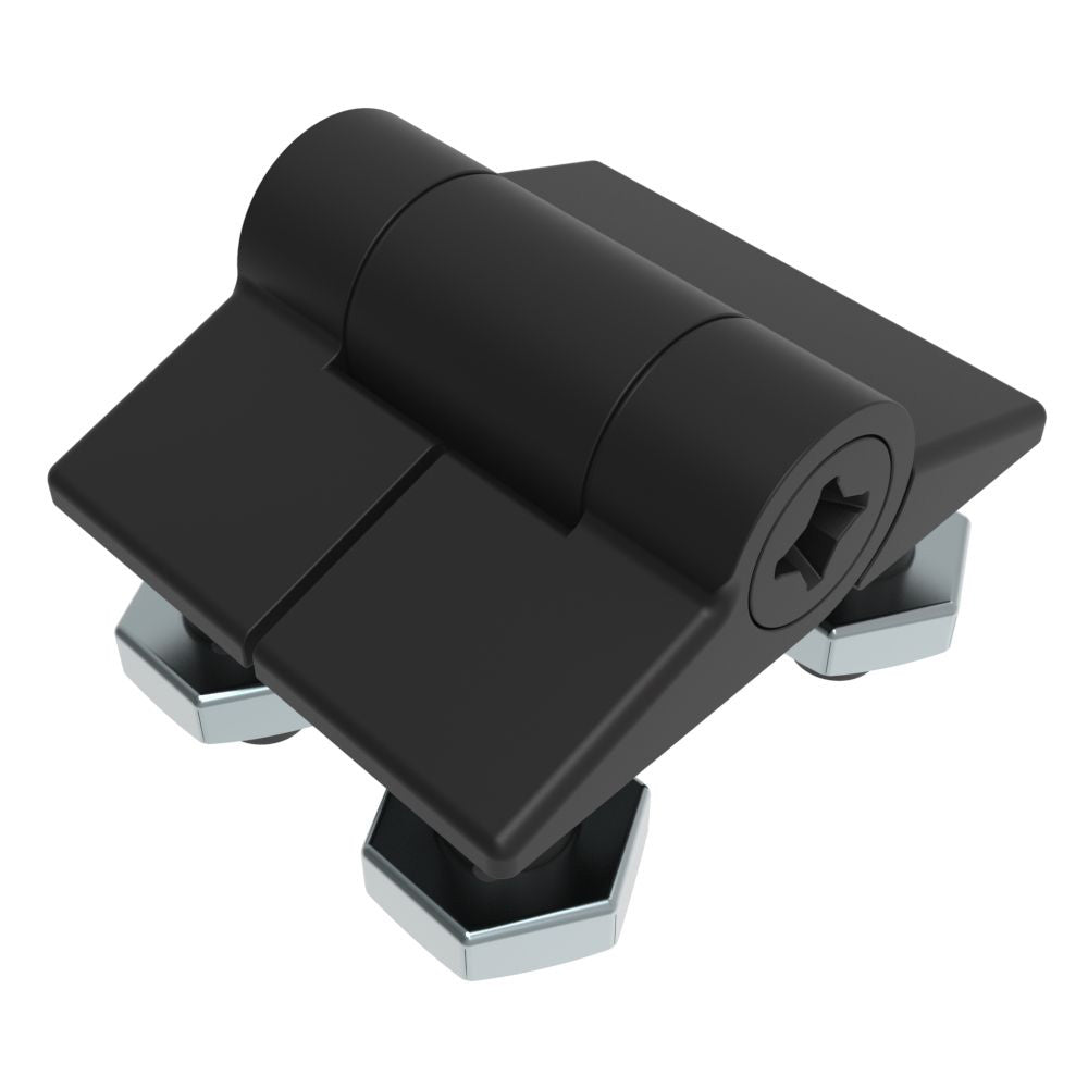 Southco Adjustable Torque Hinge Symmetric Torque Small Size Acetal Copolymer Natural Black E61010120 Main image