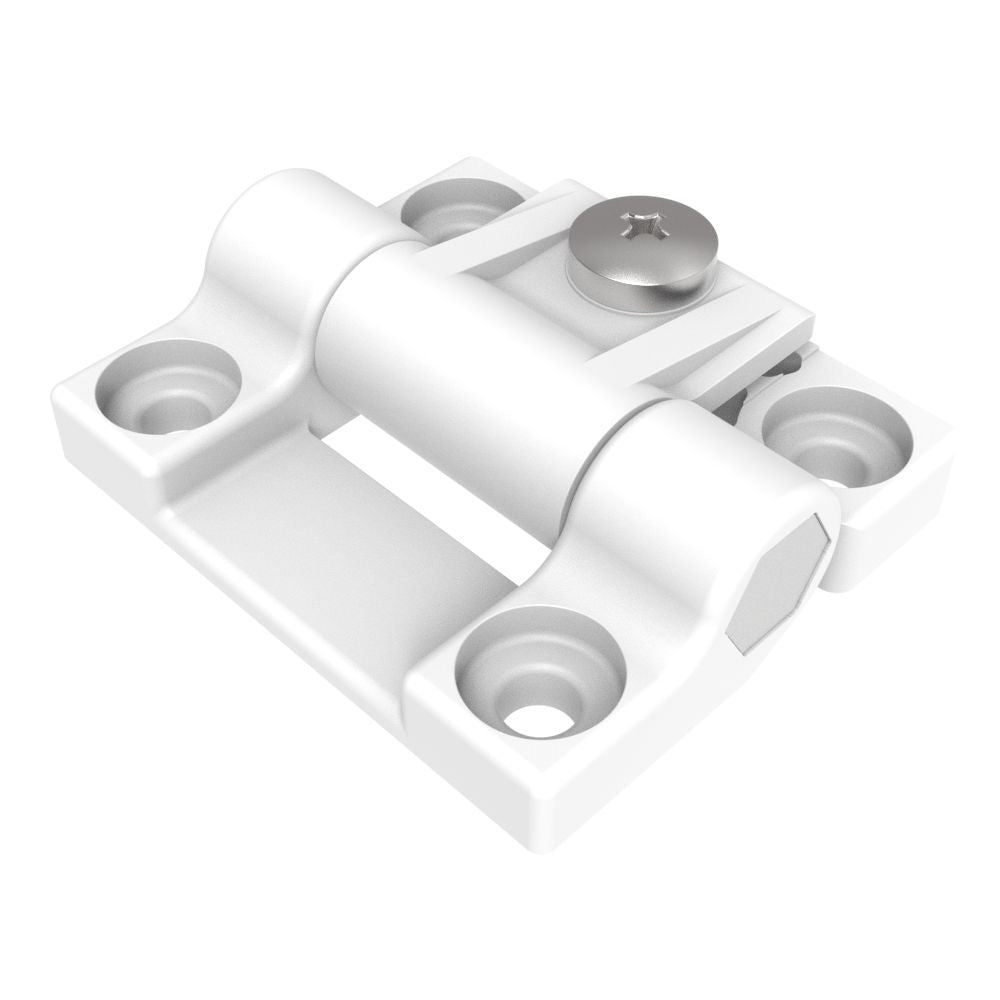 Southco Adjustable Torque Hinge Symmetric Medium Size Acetal Copolymer Natural White E61030110 Main image