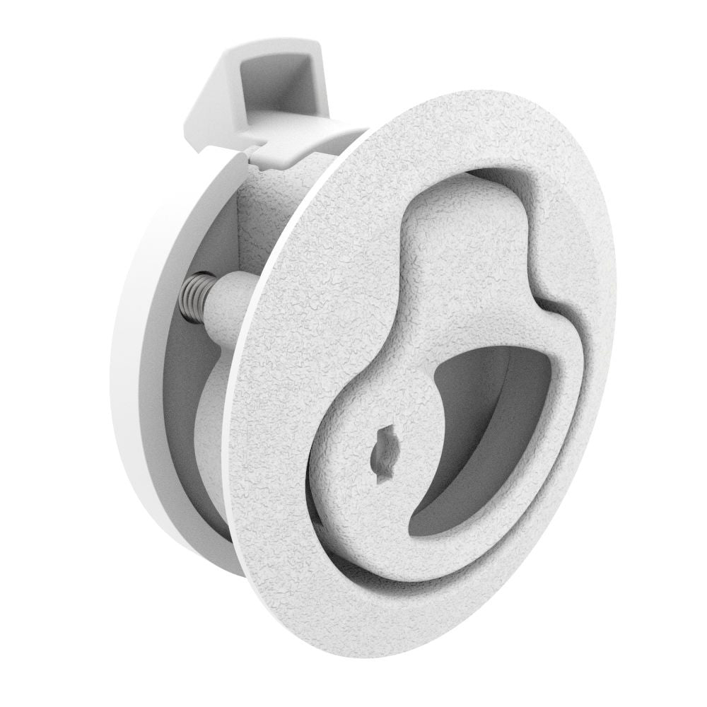 Southco PushtoClose Latch Medium Size Key Locking 17  22mm Grip Plastic Natural  White M1441 Main image