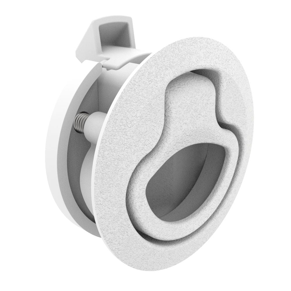 Southco PushtoClose Latch Medium Size No Restriction 17  22mm Grip Plastic Natural  White M1641 Main image