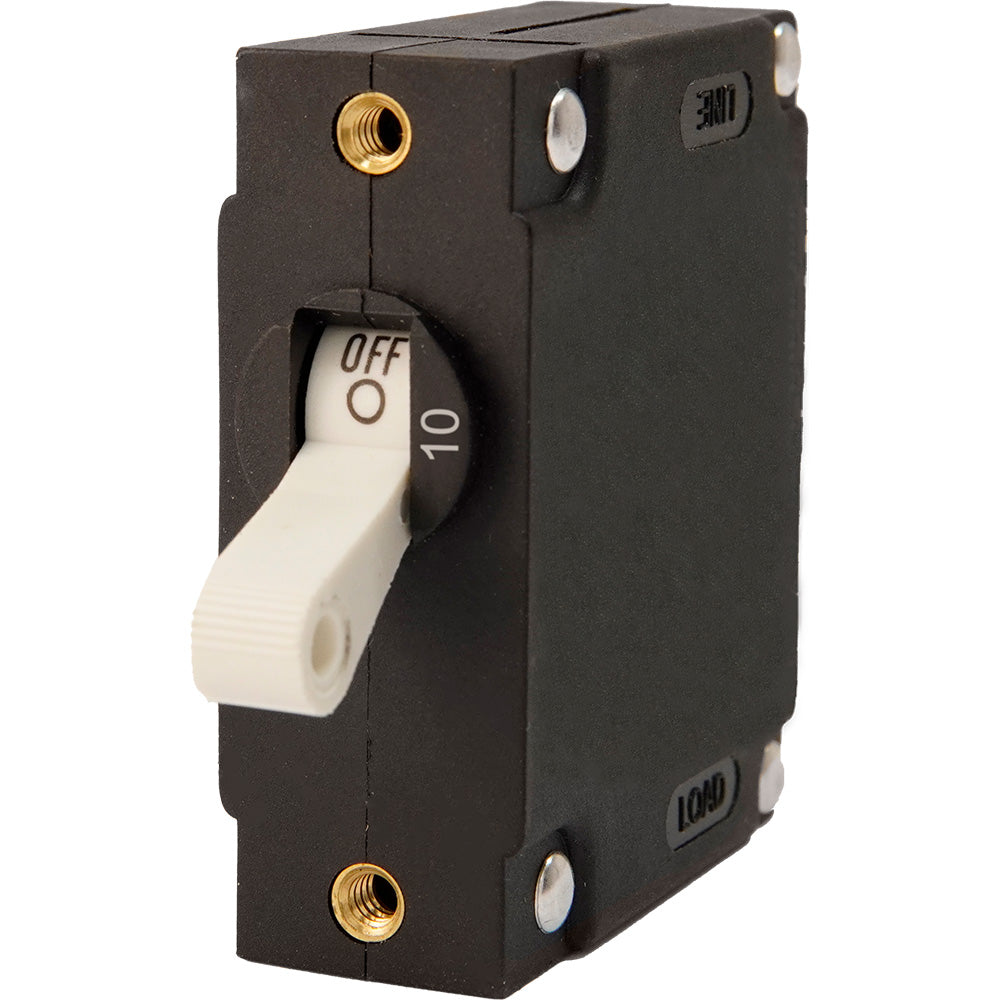 Egis A Series White Toggle Panel Mount Circuit Breaker  Single Pole 10A 320110 Main image