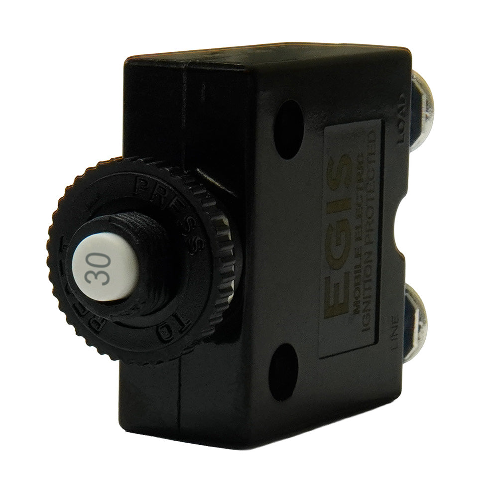 Egis 30A Push Button Panel Mount Circuit Breaker  Screw Terminals 471030 Main image