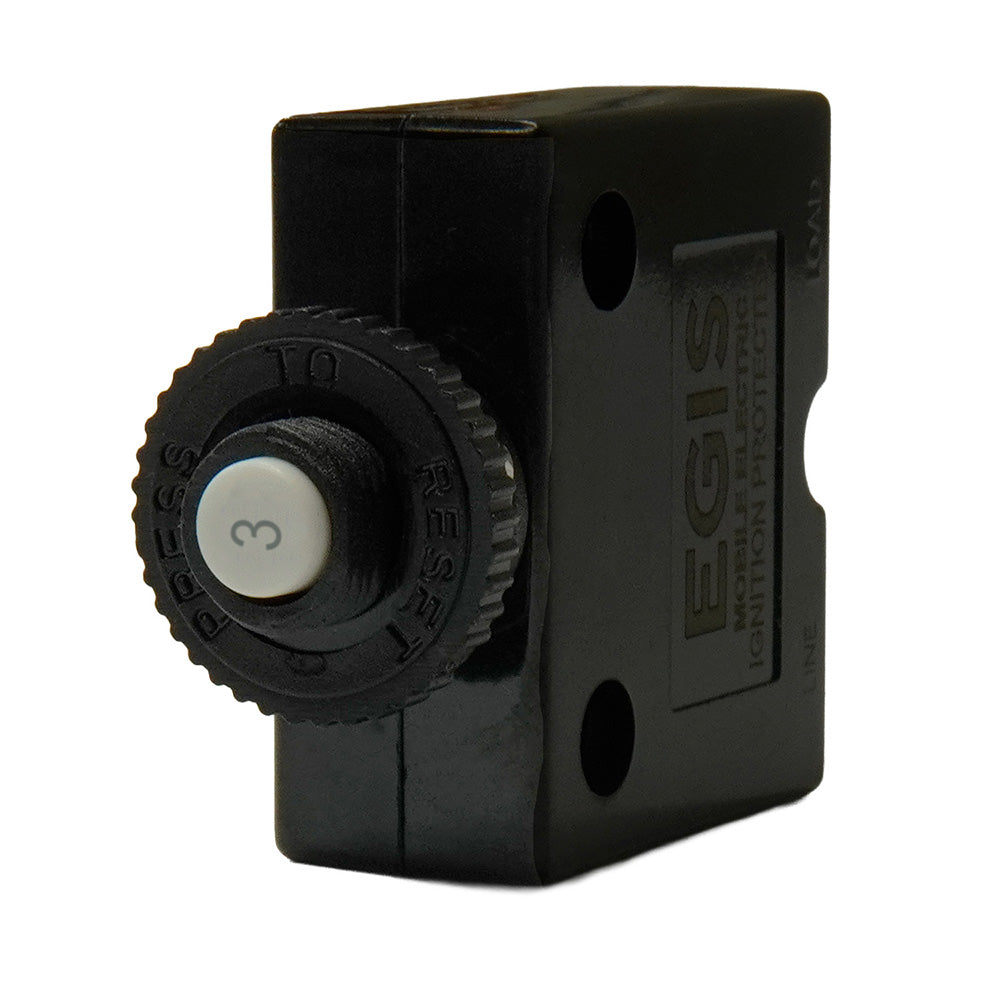 Egis 3A Push Button Panel Mount Circuit Breaker  Spade Terminal 471103 Main image