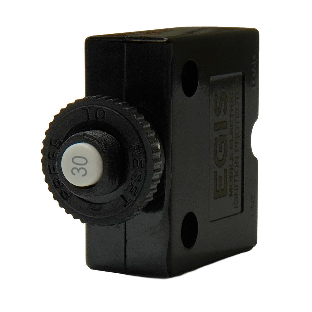 Egis 30A Push Button Panel Mount Circuit Breaker  Spade Terminal 471130 Main image