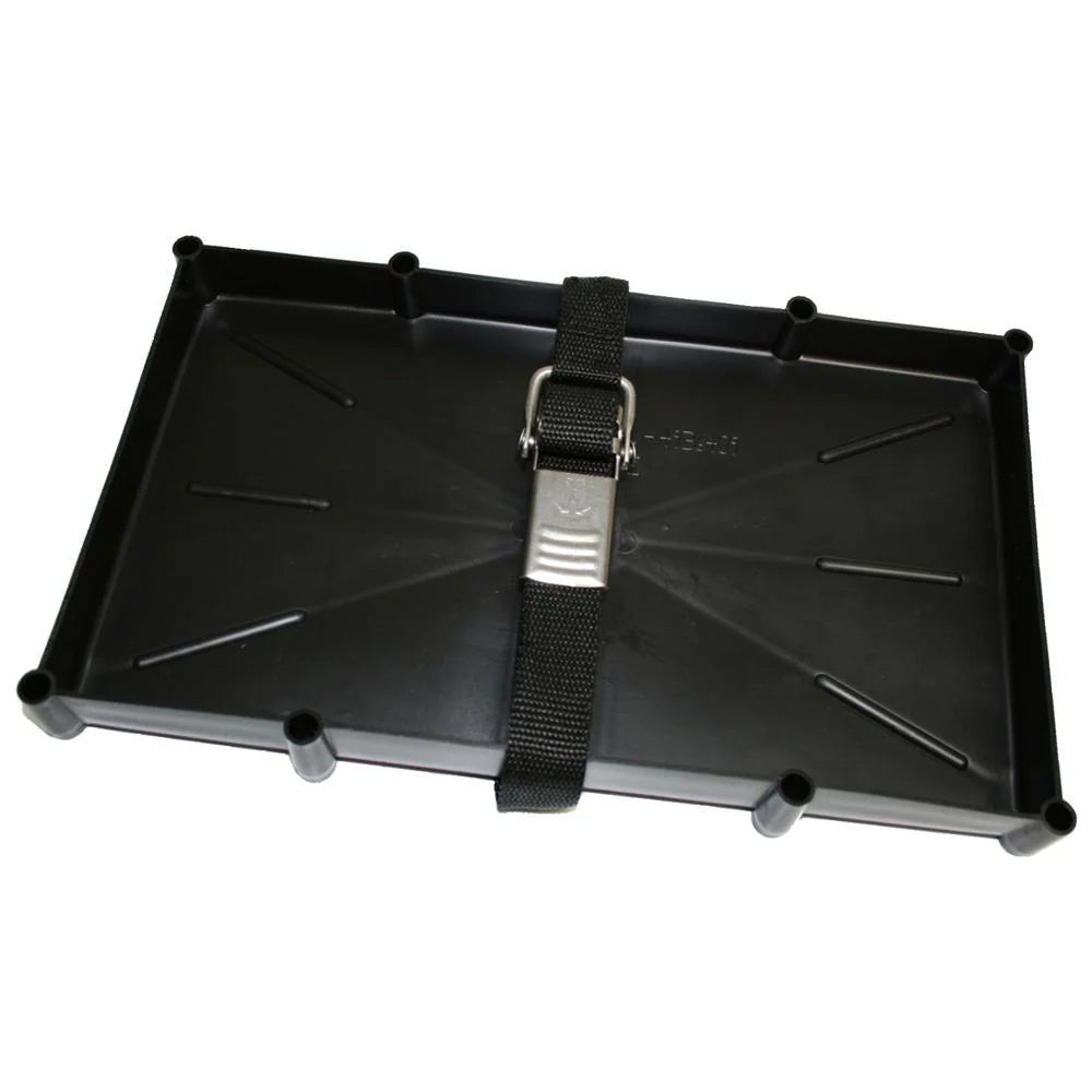 TH Marine 27 Series Battery Holder Tray wStainless Buckled Strap NBH27SSCDP Main image
