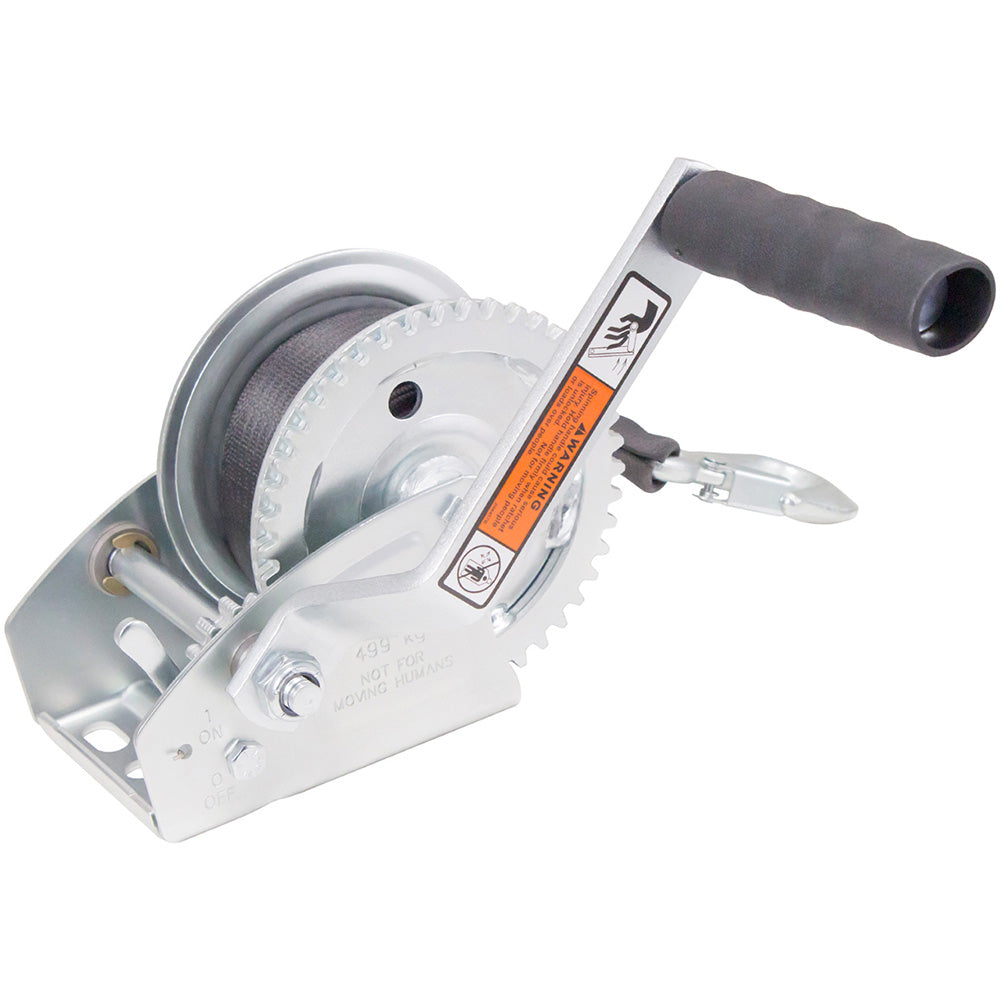 Load Rite SingleSpeed Trailer Winch  1100lbs  20 Strap  7 Handle 608920 Main image