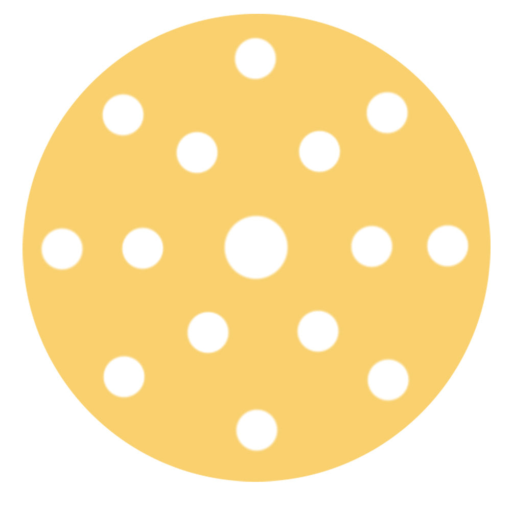 RUPES MULTIPURPOSE Paper Abrasive Discs 150mm 6  15 Holes  P80 Grit Box of 100pcs 945PD080 Main image