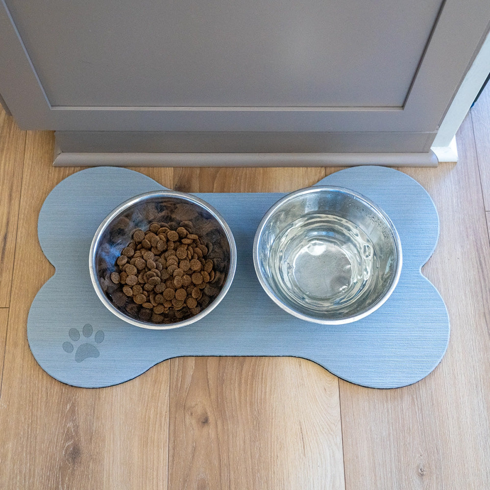 SeaDek Dog Bowl Mat - Storm Grey/Black - Medium - 12.5" x 24" [62714-90837] Secondary image