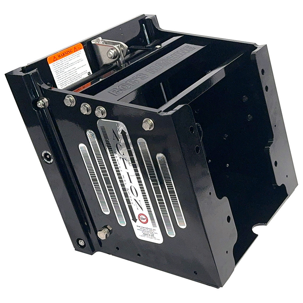 Bobs Machine 12 Setback Action Series Hydraulic Jack Plate  Gloss Black 100112112PPCGBLKNOSPNNG Main image