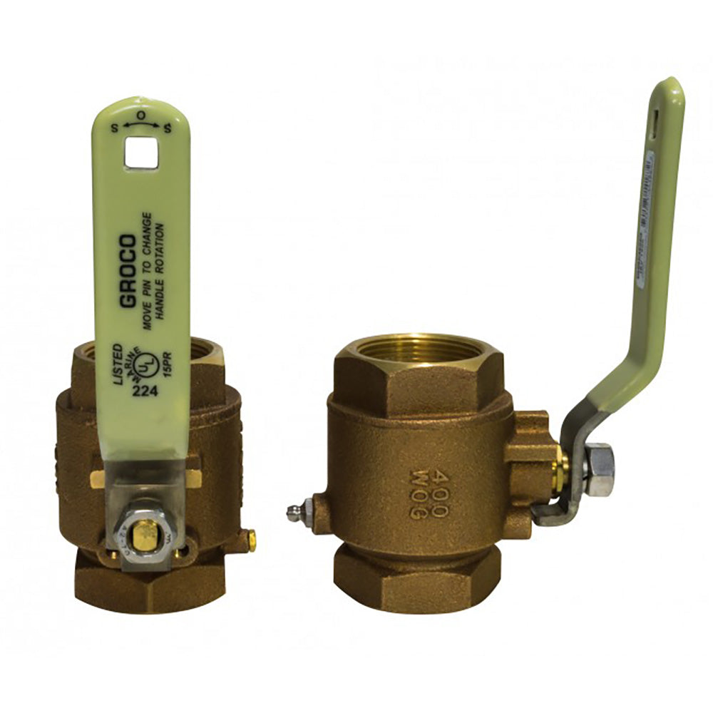 GROCO 212 NPT Bronze Inline Valve IBV2500 Main image