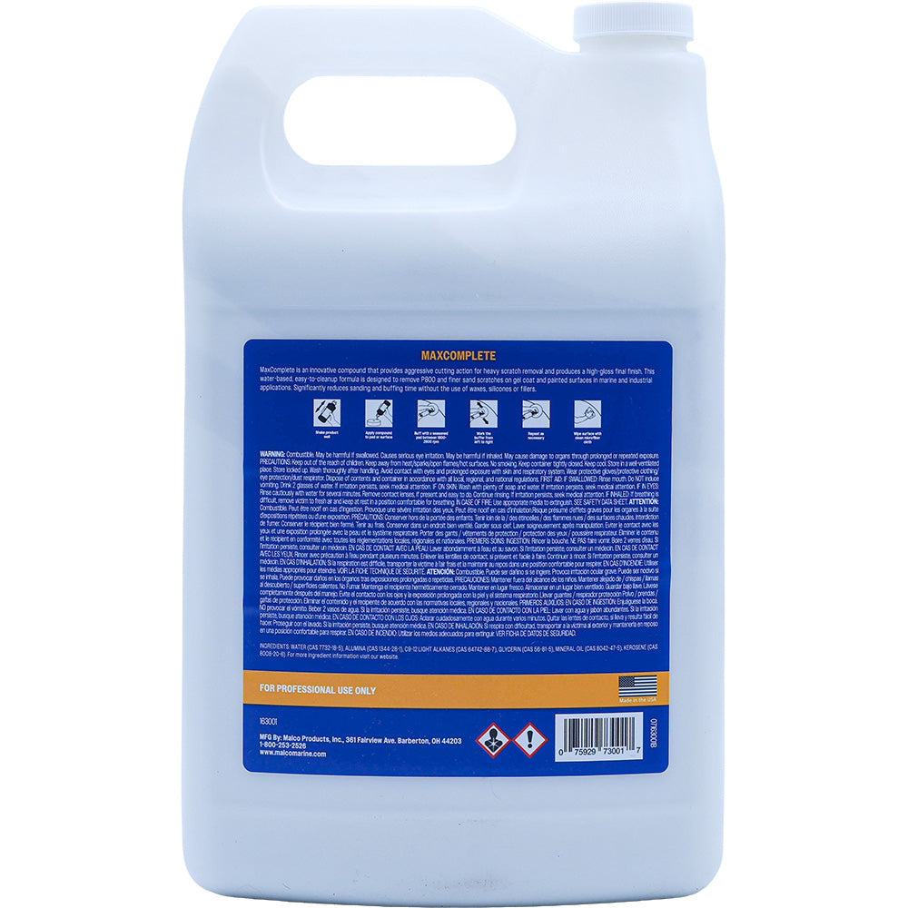 Malco MaxComplete Compound - 1 Gallon *Case of 4 [163001CASE] Secondary image