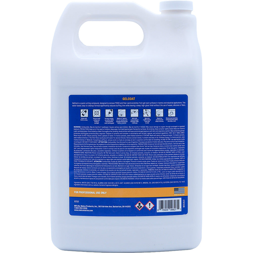 Malco GelCoat Compound - 1 Gallon *Case of 4 [167501CASE] Secondary image