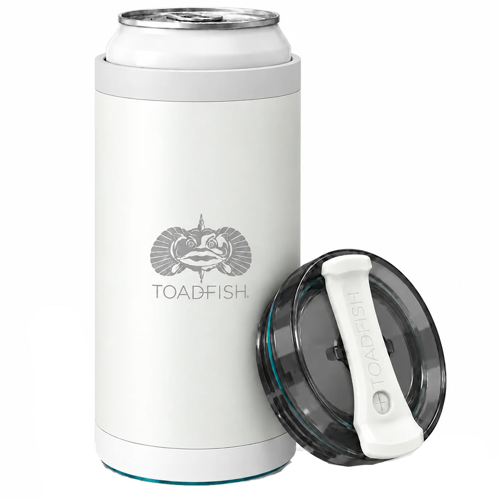 Toadfish SmartGrip 4in1 Can Cooler  12oz  White 1413 Main image