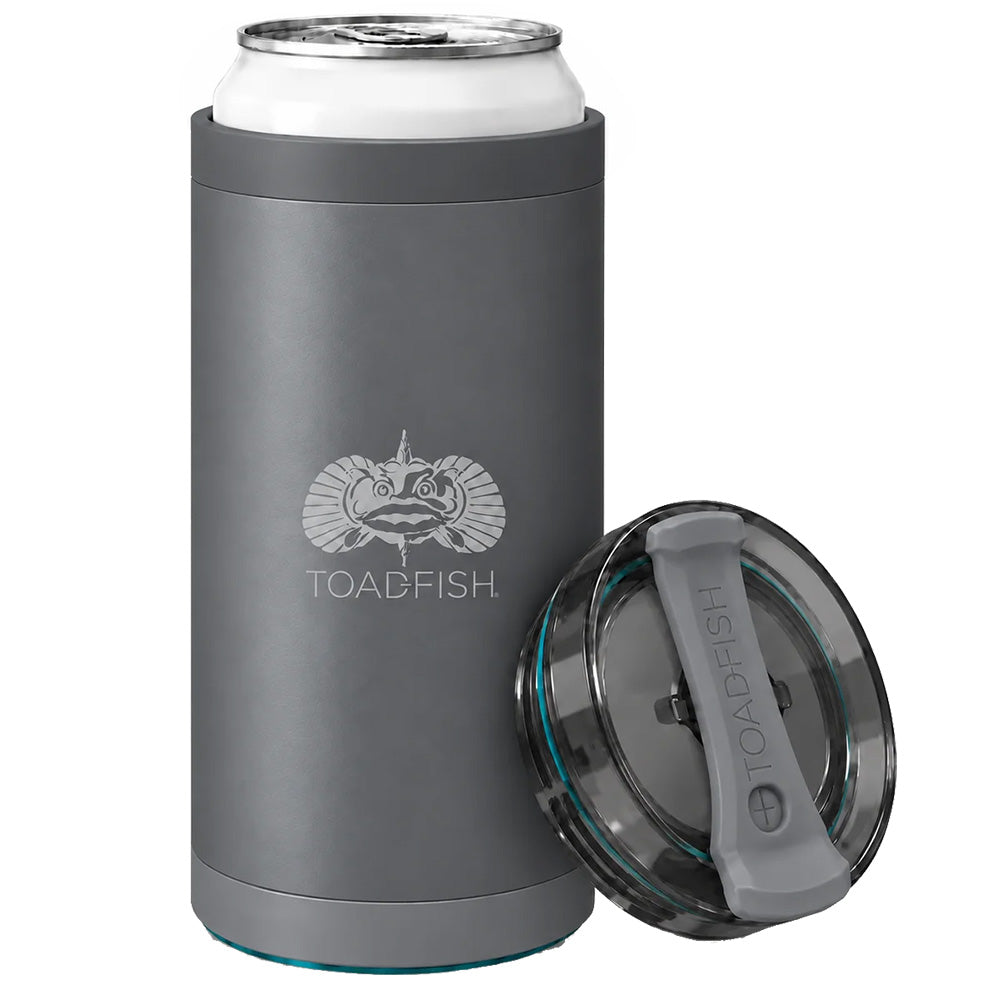 Toadfish SmartGrip 4in1 Can Cooler  12oz  Grey 1414 Main image