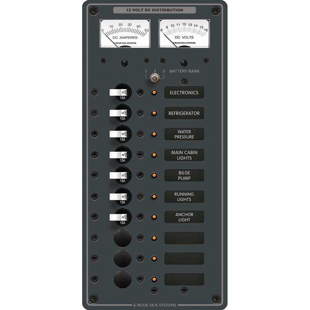 Blue Sea 8082 DC 10 Position Toggle Branch Circuit Breaker Panel 8082 Main image