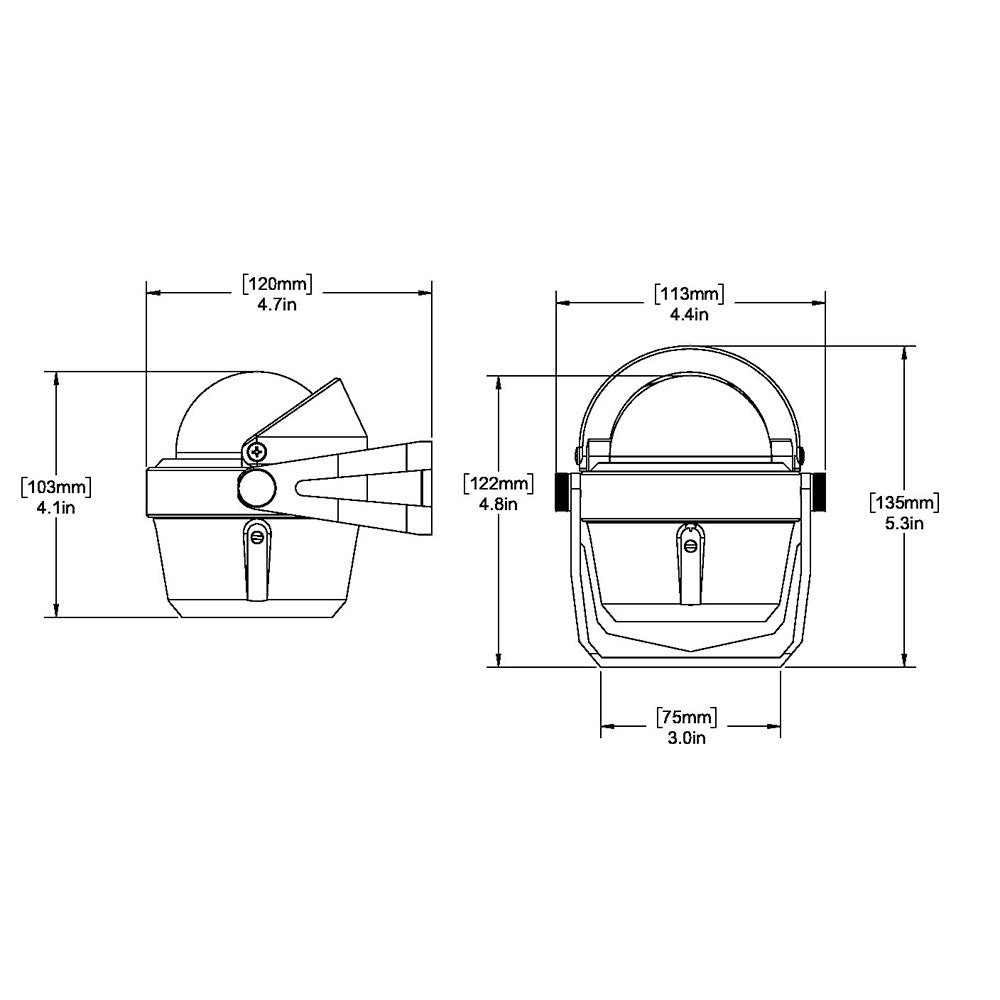 Ritchie B-51W Explorer Compass - Bracket Mount - White [B-51W] Secondary image