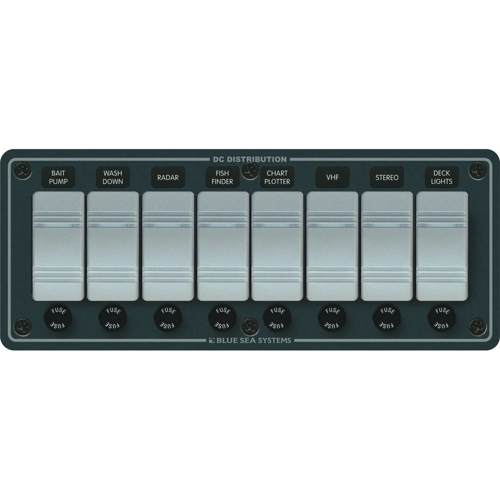 Blue Sea 8261 Waterproof Panel 8 Position  Slate Grey 8261 Main image