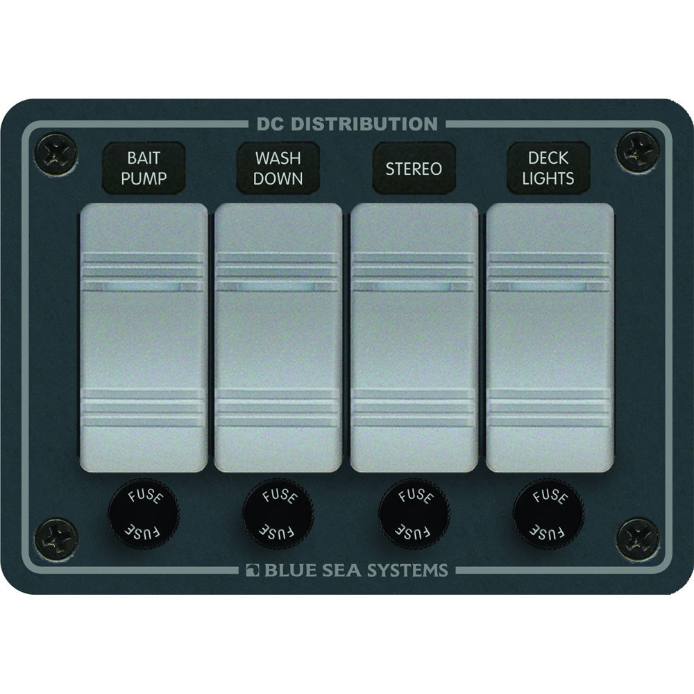 Blue Sea 8262 Waterproof Panel 4 Position  Slate Grey 8262 Main image