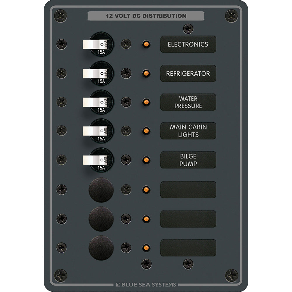 Blue Sea 8023 DC 8 Position Circuit Breaker  White Switches 8023 Main image