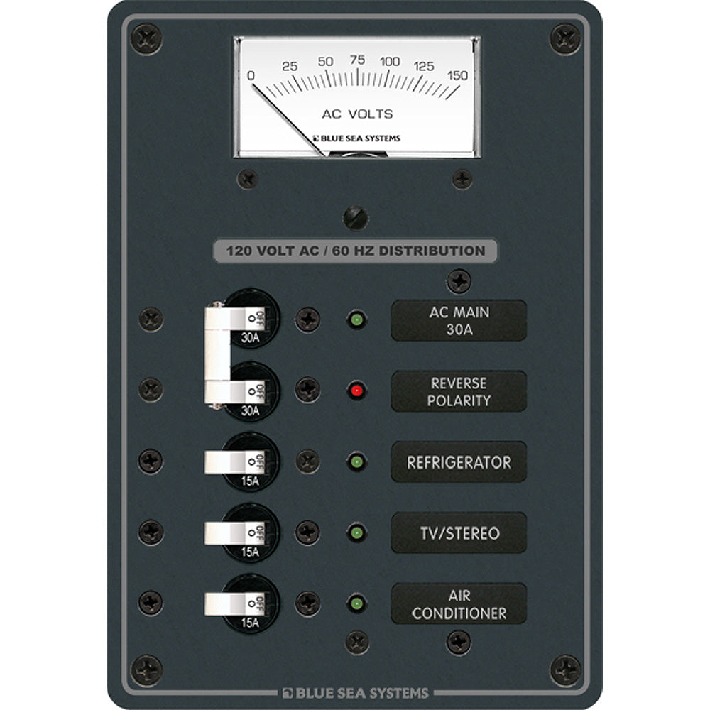 Blue Sea 8043 AC Main 3 Positions Toggle Circuit Breaker Panel  White Switches 8043 Main image