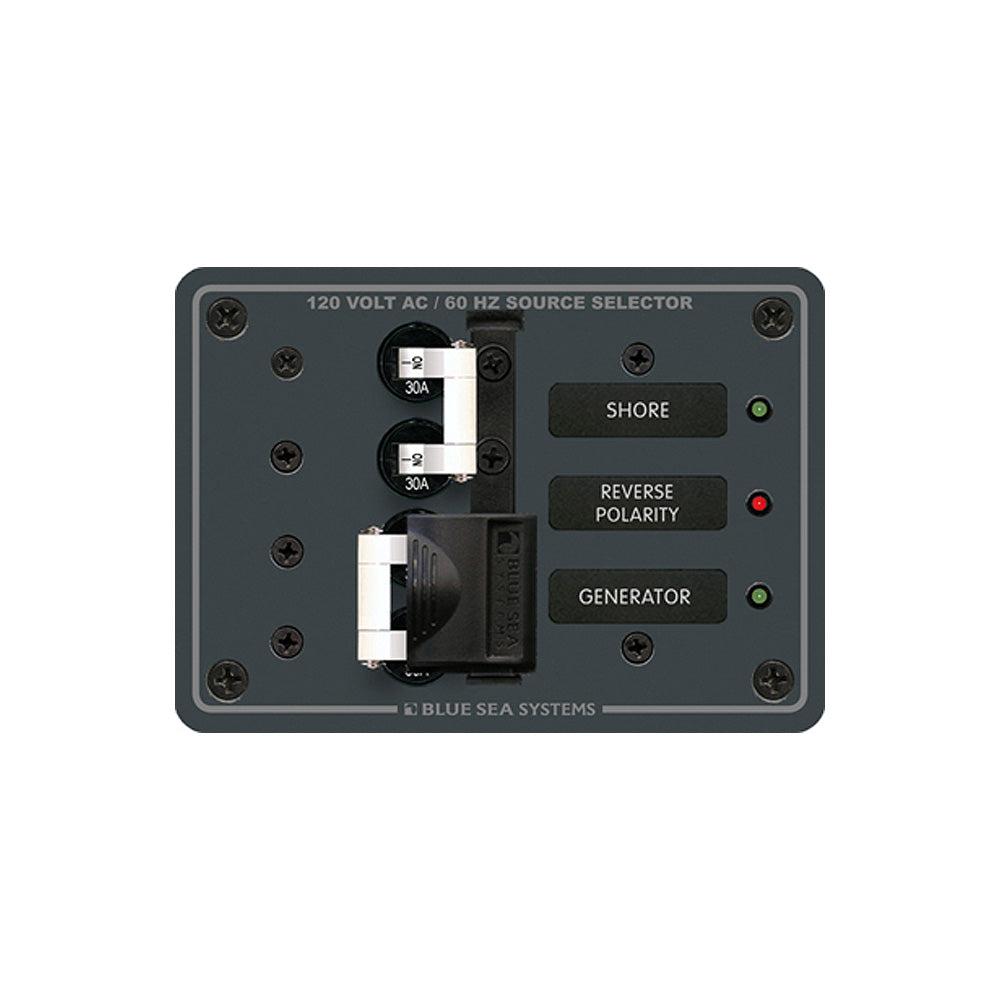 Blue Sea 8032 AC Toggle Source Selector 120V AC  30AMP  White Switches 8032 Main image