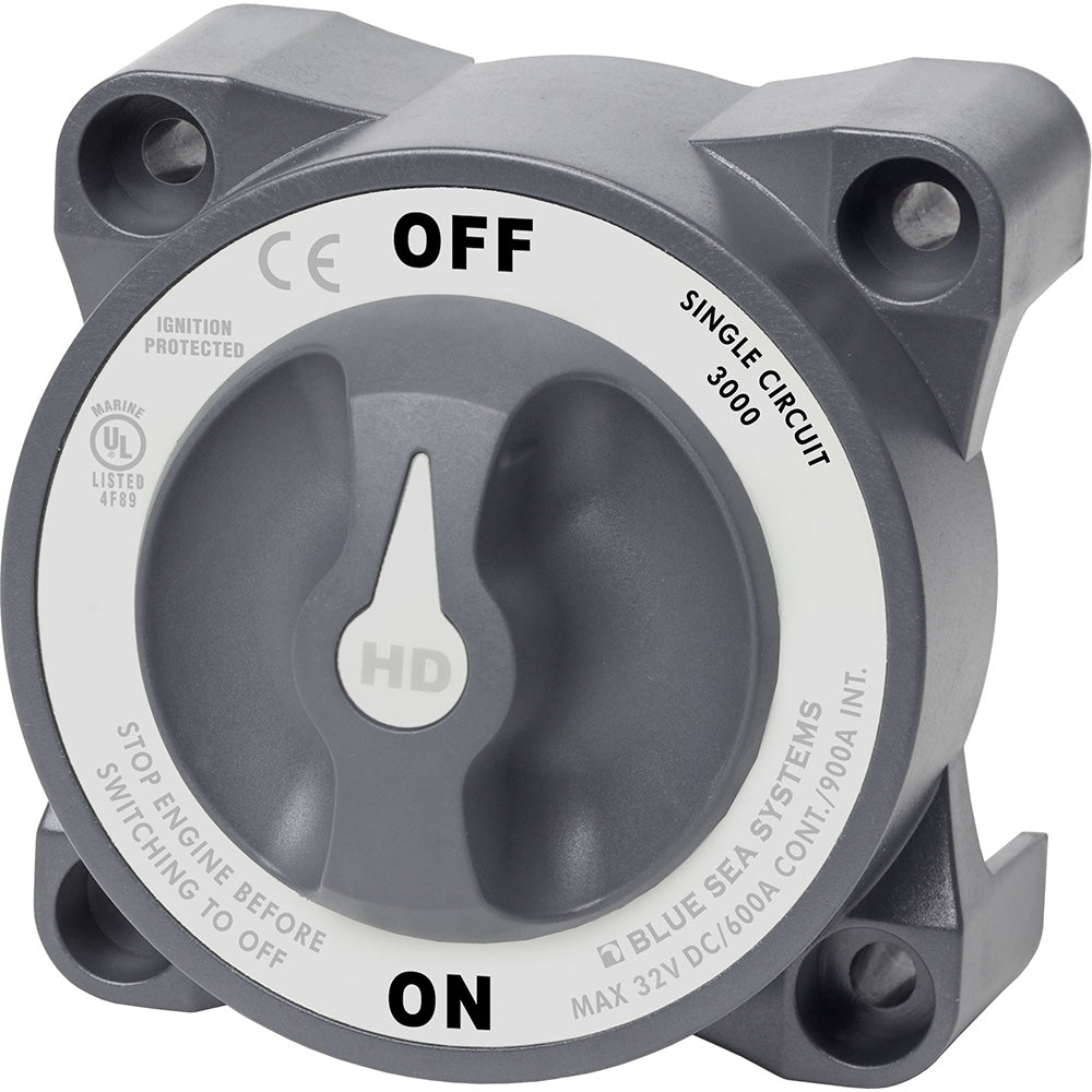 Blue Sea 3000 HDSeries Battery Switch Single Circuit ONOFF 3000 Main image
