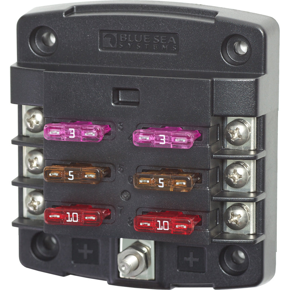 Blue Sea 5033 ST Blade Fuse Block wout Cover  6 Circuit wout Negative Bus 5033 Main image