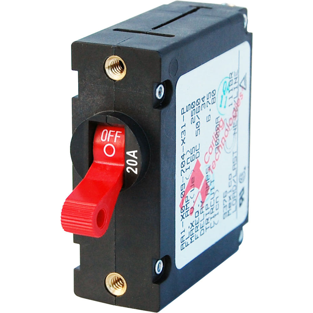 Blue Sea 7213 AC  DC Single Pole Magnetic World Circuit Breaker    20 Amp 7213 Main image