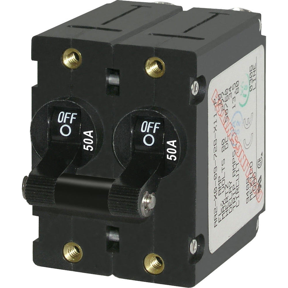 Blue Sea 7241 ASeries Double Pole Toggle  50A  Black 7241 Main image