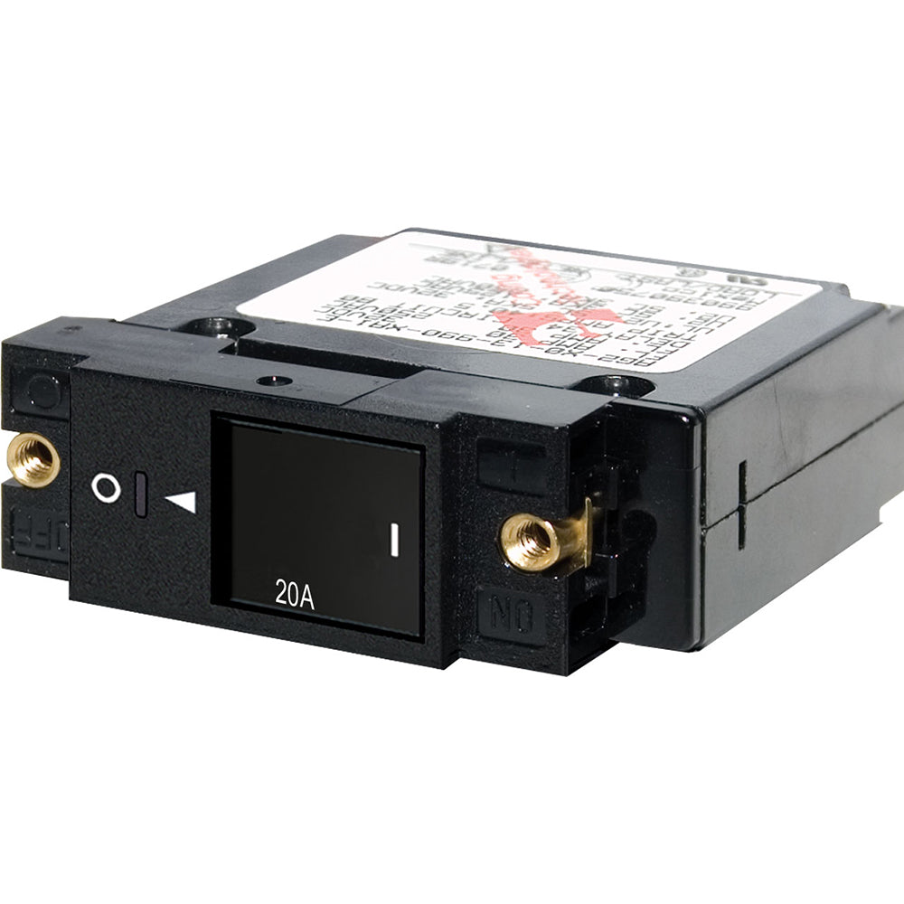 Blue Sea 7429 Single Pole Small Case 2 Slot Reset Rocker Circuit Breaker    20 Amp 7429 Main image