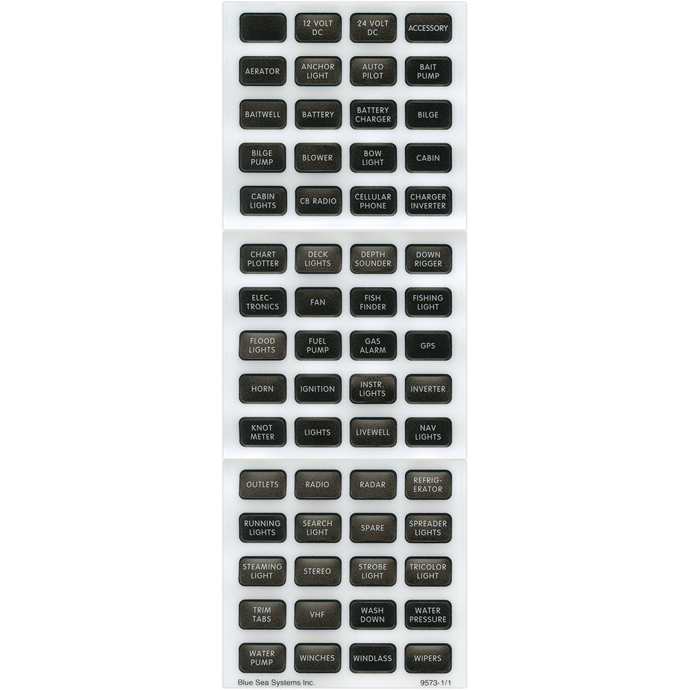 Blue Sea 8214 Black Small Format Label Kit  60 Labels 8214 Main image