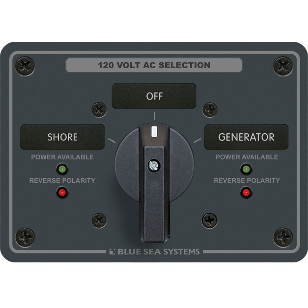 Blue Sea 8365 AC Rotary Switch Panel 65 Ampere 2 Positions  OFF 2 Pole 8365 Main image