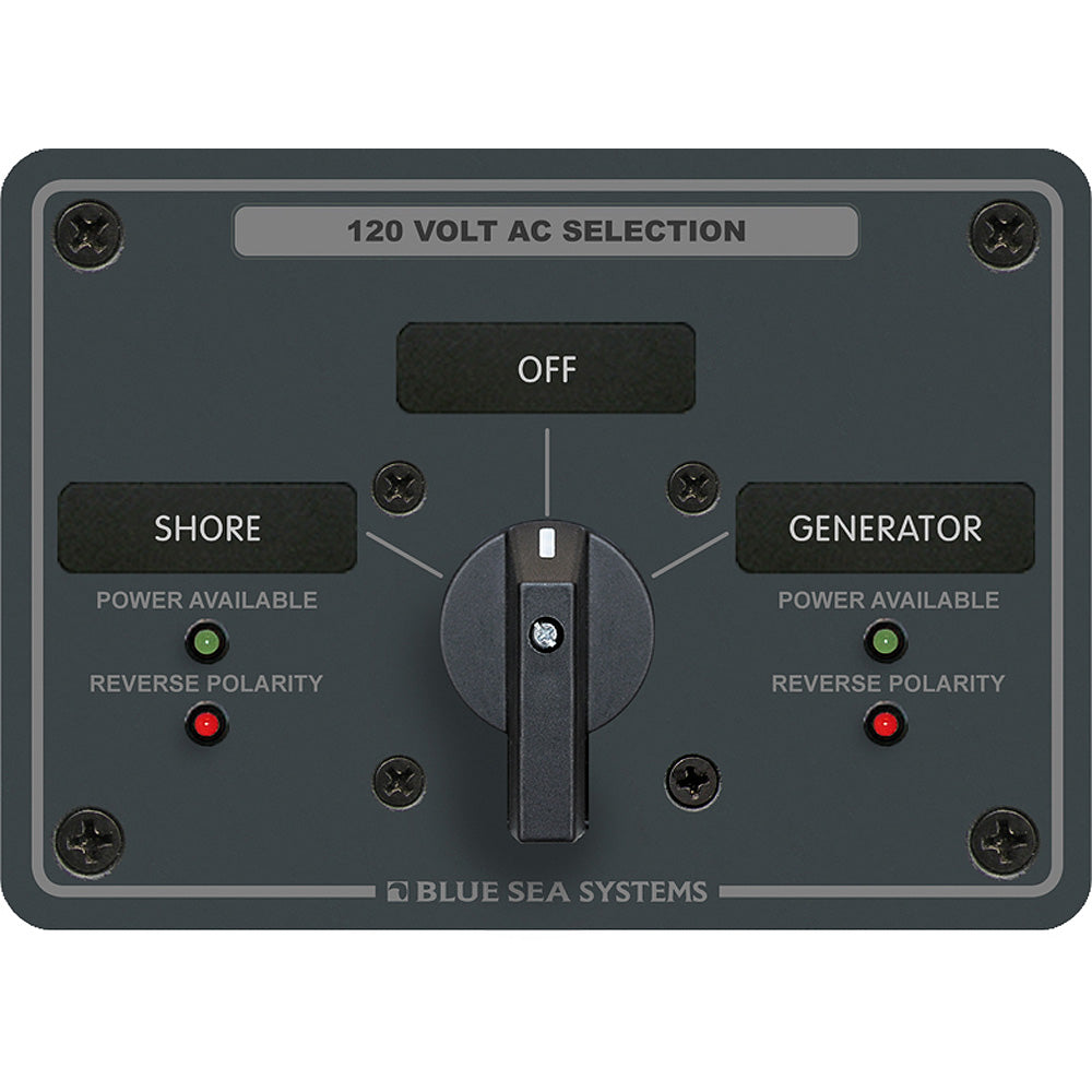 Blue Sea 8367 AC Rotary Switch Panel 30 Ampere 2 Positions  OFF 2 Pole 8367 Main image