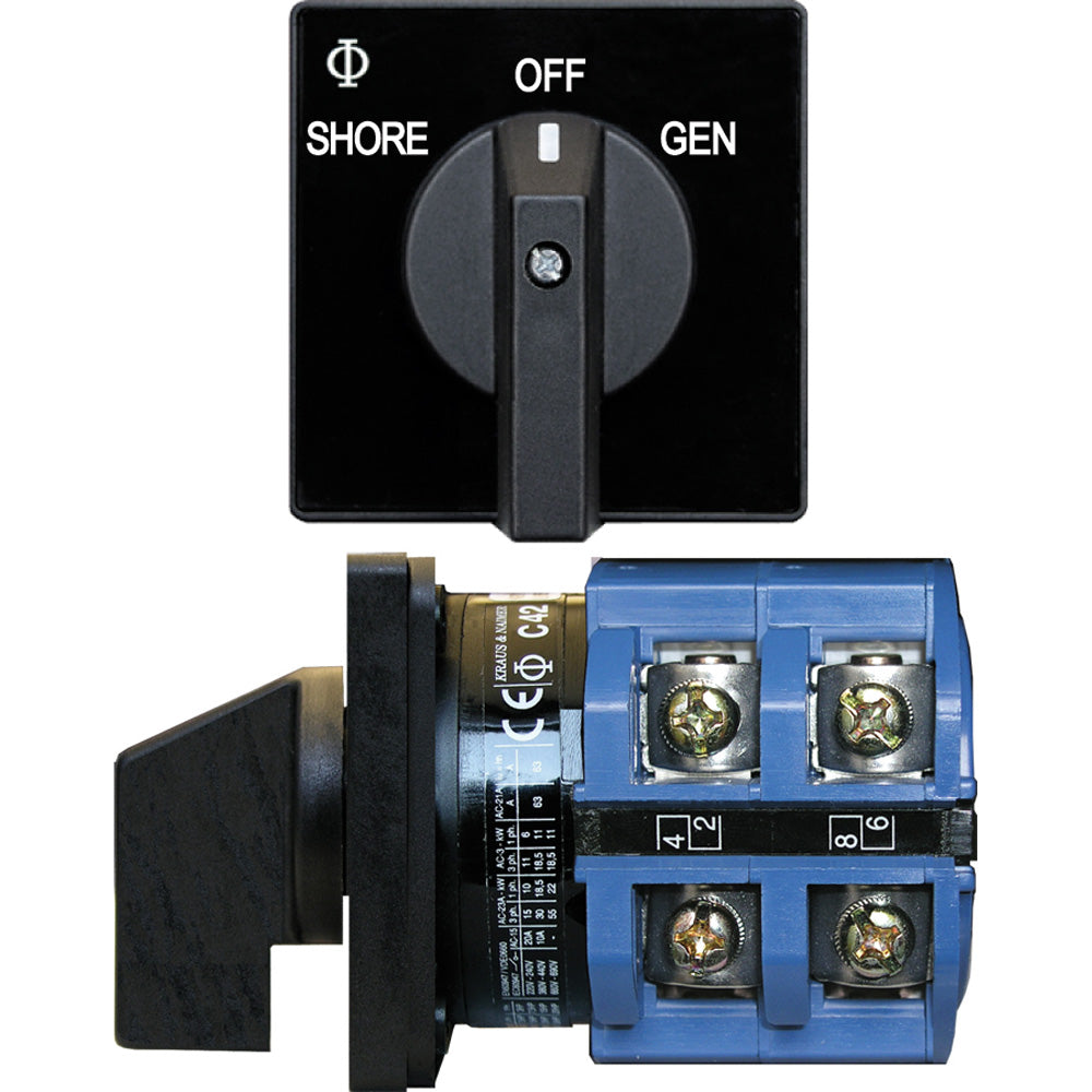 Blue Sea 9011 Switch AV 120VAC 65A OFF 2 Positions 9011 Main image