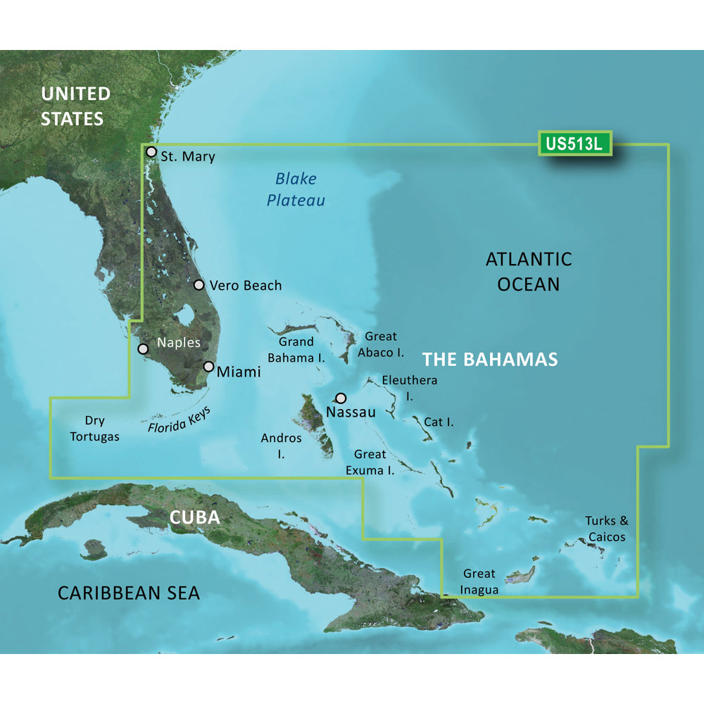 Garmin BlueChart g3 Vision HD  VUS513L  Jacksonville  Bahamas  microSDSD 010C074200 Main image