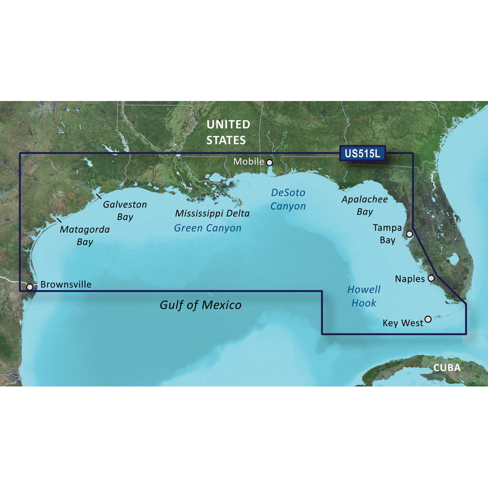 Garmin BlueChart g3 Vision HD  VUS515L  Brownsville  Key Largo  microSDSD 010C074400 Main image