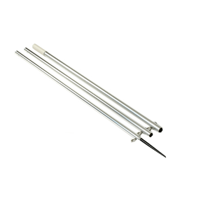 Lees 185 Bright Silver Pole wBlack Spike Step Tube 15 MX8718CR Main image