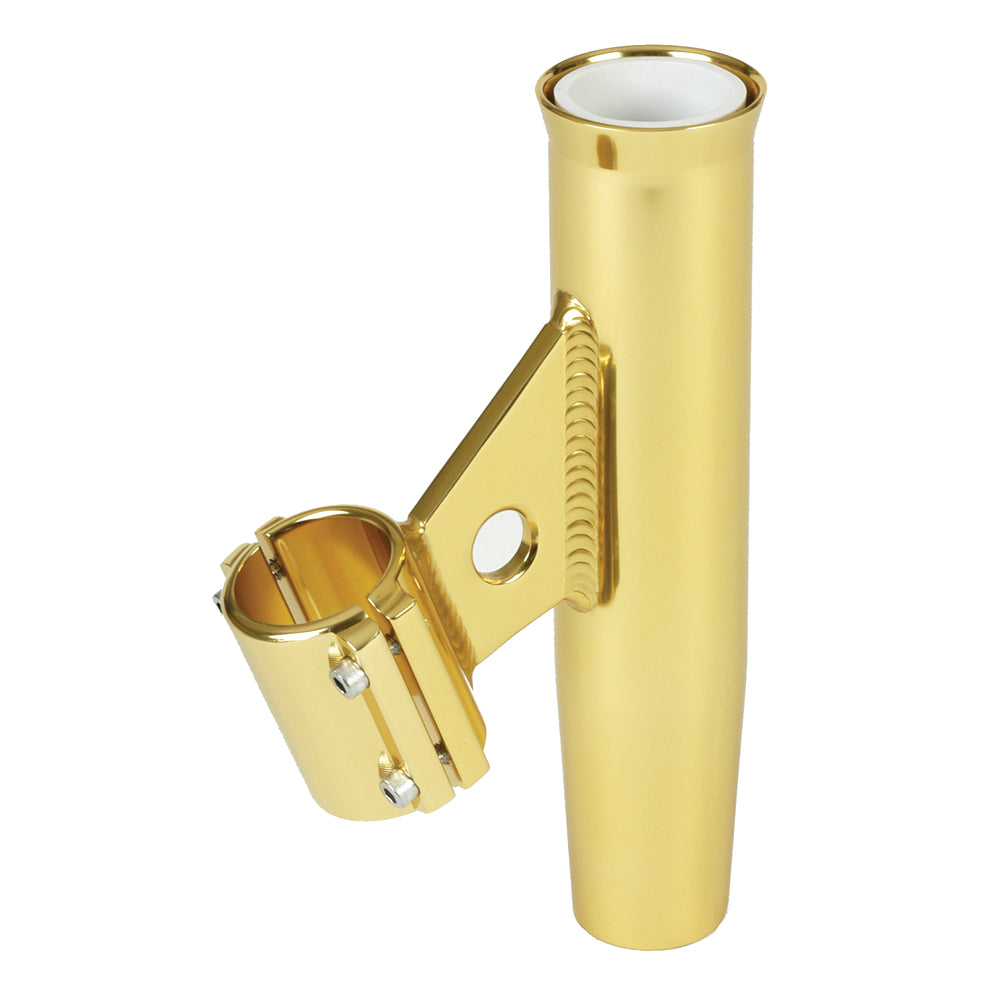 Lees ClampOn Rod Holder  Gold Aluminum  Vertical Mount  Fits 1050 OD Pipe RA5001GL Main image