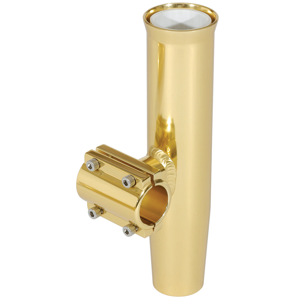 Lees ClampOn Rod Holder  Gold Aluminum  Horizontal Mount  Fits 1315 OD Pipe RA5202GL Main image