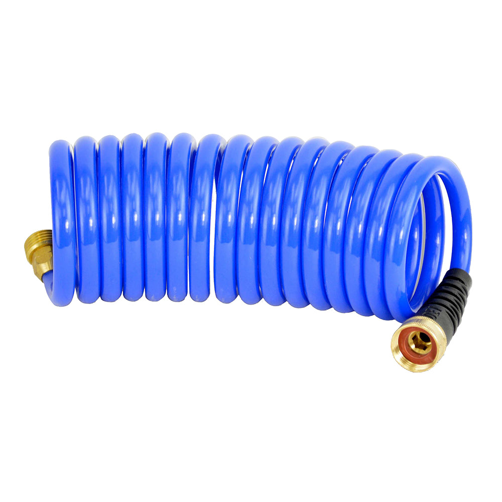 HoseCoil 15 Blue Self Coiling Hose wFlex Relief HS1500HP Main image