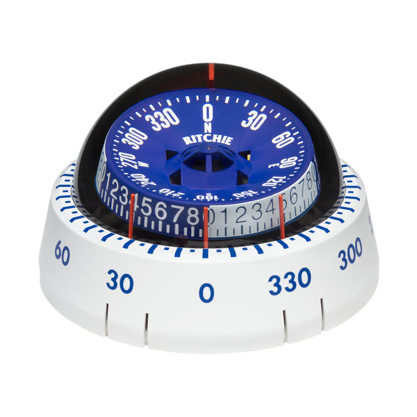 Ritchie XP98W XPort Tactician Compass  Surface Mount  White XP98W