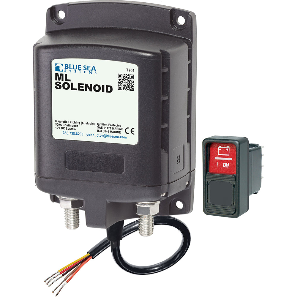 Blue Sea 7701 MLSeries Solenoid wContura Switch 12VDC 7701 Main image