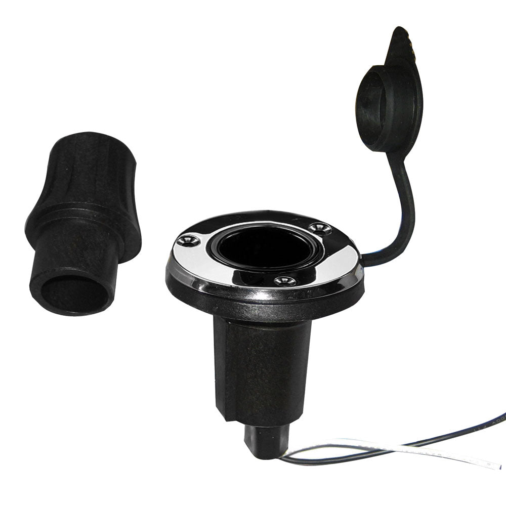 Perko Locking Collar Pole Light Mounting Base  2 Pin  Round  Stainless Steel 1045P0SDP Main image