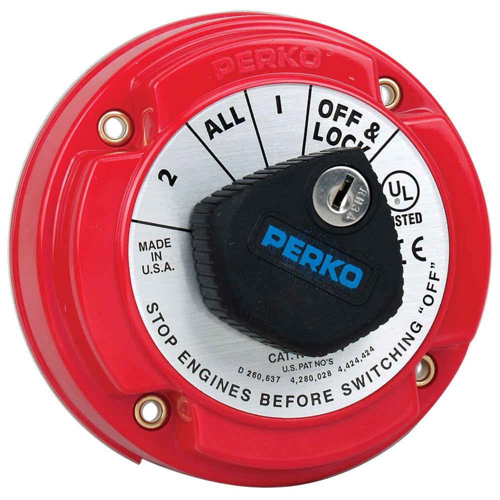 Perko 8504DP Medium Duty Battery Selector Switch wAlternator Field Disconnect  Key Lock 8504DP Main image