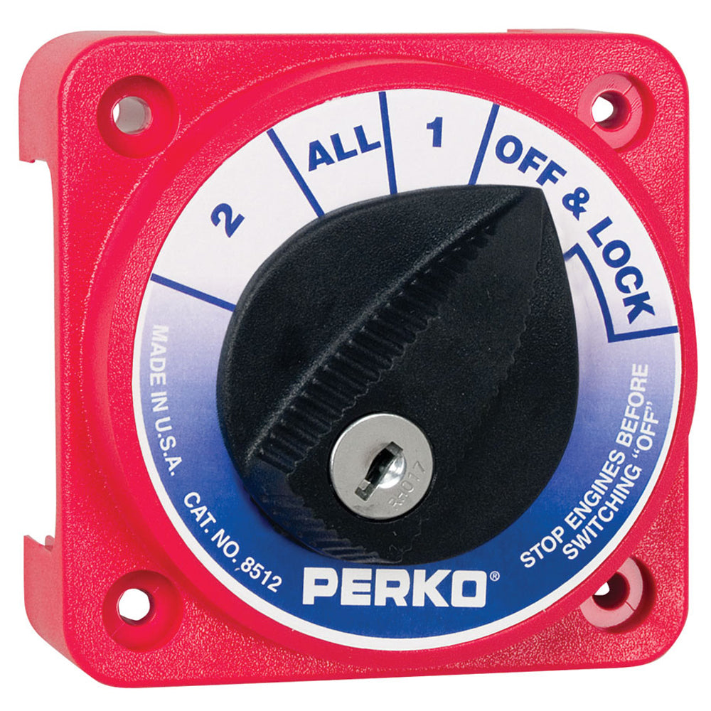 Perko Compact Medium Duty Battery Selector Switch wKey Lock 8512DP Main image