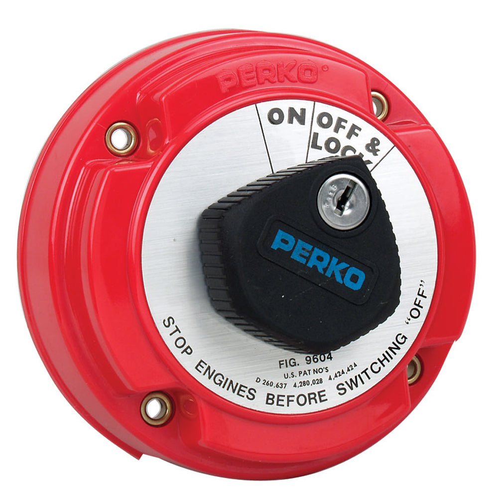 Perko Medium Duty Main Battery Disconnect Switch wAlternator Field Disconnect  Key Lock 9604DP Main image