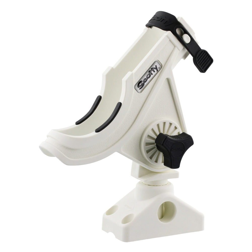 Scotty 280 Bait Caster/Spinning Rod Holder w/241 Deck/Side Mount - White [280-WH] Secondary image