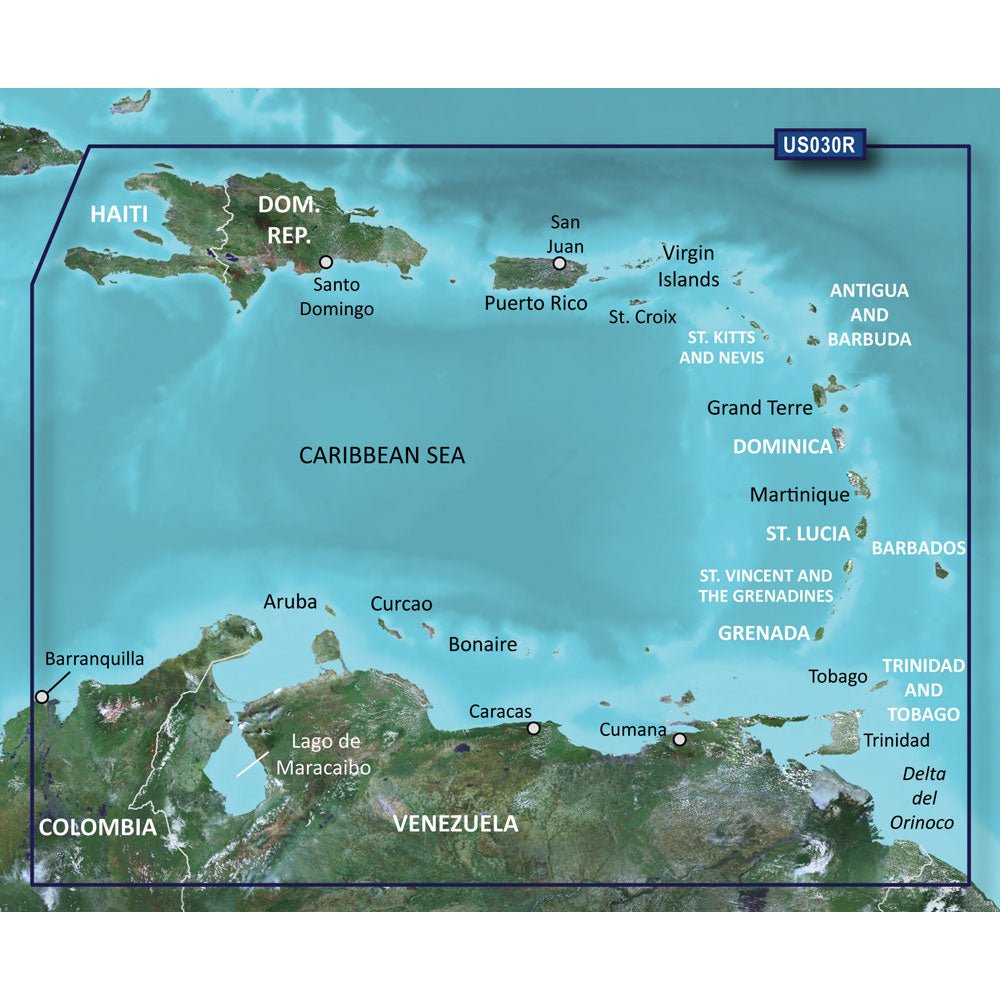 Garmin BlueChart g3 HD  HXUS030R  Southeast Caribbean  microSDSD 010C073120 Main image