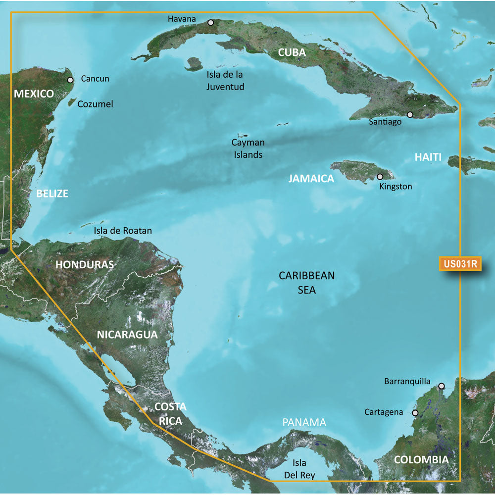 Garmin BlueChart g3 HD  HXUS031R  Southwest Caribbean  microSDSD 010C073220 Main image